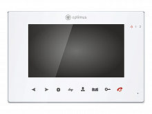 Монитор видеодомофона Optimus VMH-7.1 (белый) (7" SD128Gb 2в/п 2в/к 6мон 1024х600)